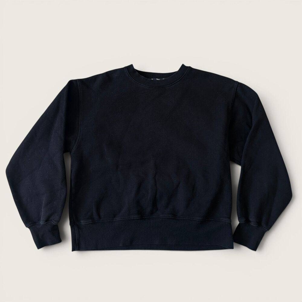 Tna Aritzia Black Boxy Crewneck Sweatshirt Size 1